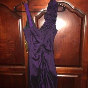 Gorgeous, deep purple XSCAPE dress by Joanna Chen